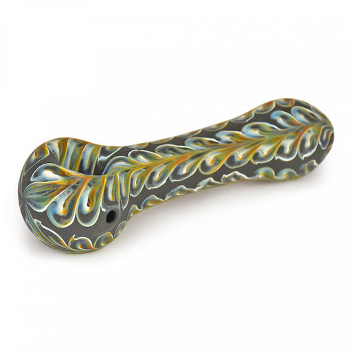 Red Eye Glass 4.5" - Black Frosted Paisley Hand Pipe Canada