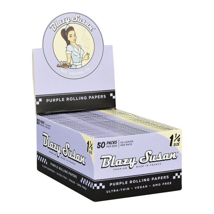 Case of Blazy Susan Purple 1 1/4 Rolling Papers Canada