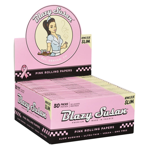 Case of Blazy Susan Pink Rolling Papers King Size Slim Canada