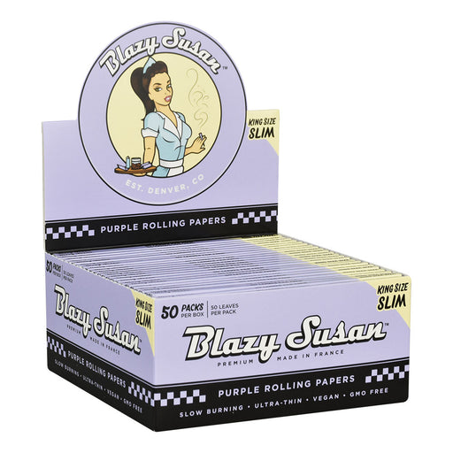 Case of Blazy Susan Purple King Size Rolling Papers Canada