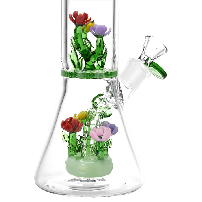 Beautiful Bong with Intricate Flowers inside with vines Dual Chamber