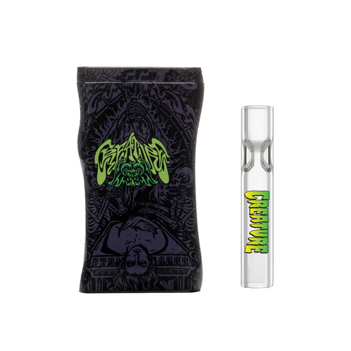 Creature Skateboards Sacrifice Dugout and one hitter glass taster