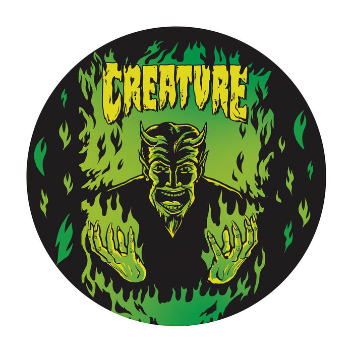 Creature Skateboards Silicone Dab Mat with Devil Fiery Hell Design