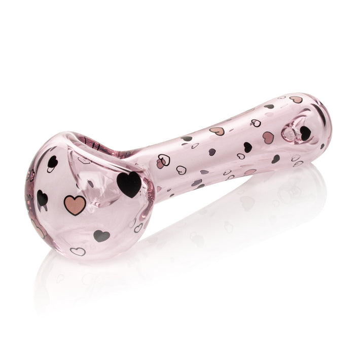 Pink Floating Hearts Valentines Weed Pipes Canada