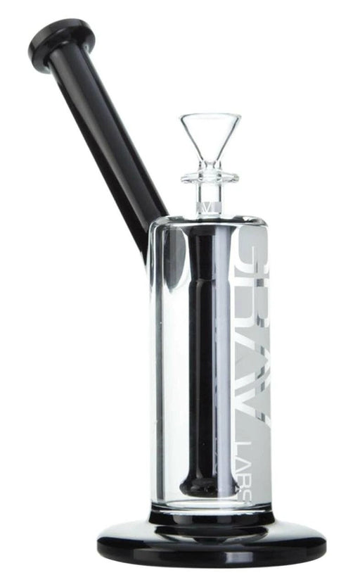 Grav Labs - 9" Upright Bubbler with Tungsten Showerhead Downstem and Black Accents