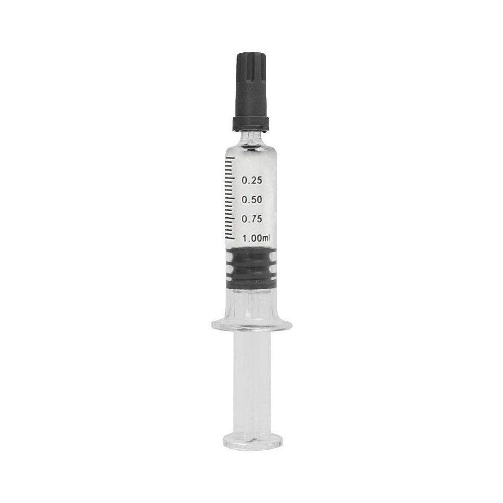 Glass Syringe with Applicator Tip and Rubber Cap 1ml